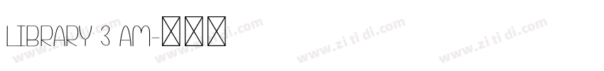 LIBRARY 3 AM字体转换
